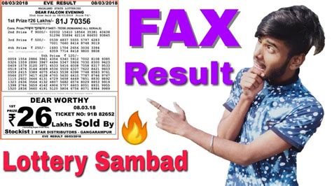 nagaland lottery fax.